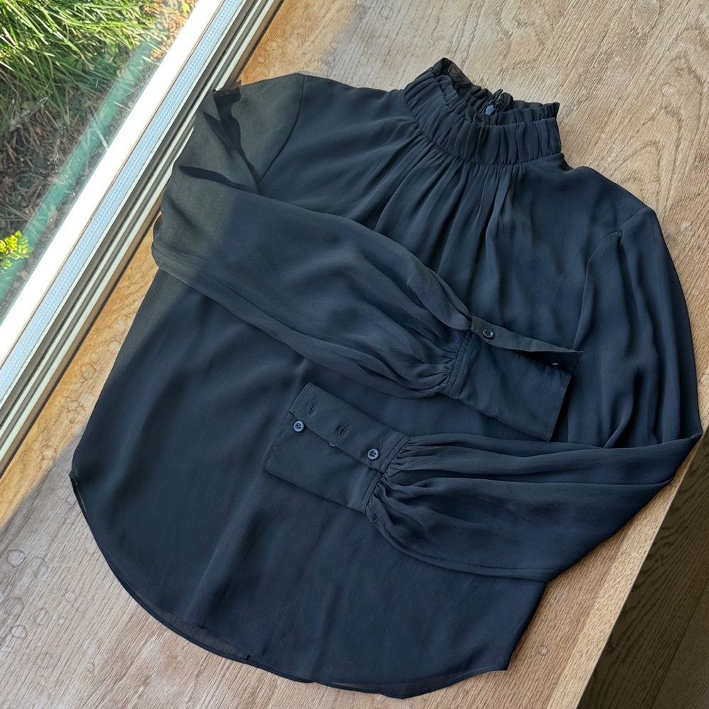 Frame Black Ruffled Blouse - Picture 2 of 5